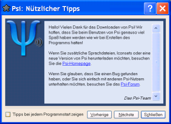 Tipps beim Start