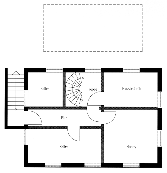 Grundriss Kellergeschoss Haus 115 qm