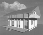 Architektenstudie mit dem neuen Bausystem