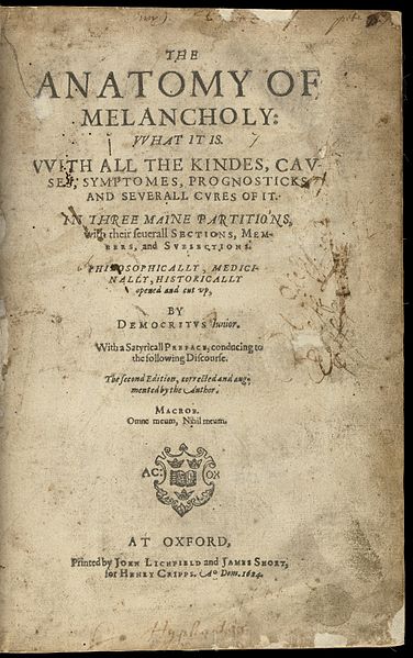 File:"The Anatomy of melancholy" title page Wellcome L0060696.jpg