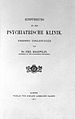 E. Kraepelin; "Einfuhrung in die....", 1901, title page Wellcome L0015679.jpg