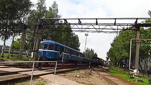 File:EKA 01 (81-581) + Em 3762 + 3890, Avtovo depot.webm
