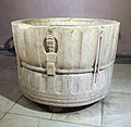 Perpignan Cathedral baptismal font.jpg