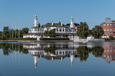 Peblinge Sø with Søpavillonen in Copenhagen, Denmark