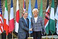 G7 Taormina Paolo Gentiloni Christine Lagarde handshake 2017-05-27.jpg