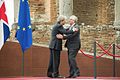 G7 Taormina Paolo Gentiloni Jean-Claude Juncker handshake 2017-05-26.jpg