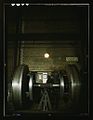 Worn tires on locomotive wheels are refaced1a34605v.jpg