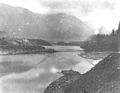 Log booms near the Cedar River Dam, Washington, April 25, 1915 (KIEHL 9).jpeg