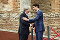 G7 Taormina Paolo Gentiloni Justin Trudeau handshake 2017-05-26.jpg